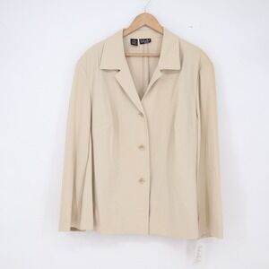 Rafaella Pant Suit Womens 20W 2 Way Stretch Pumice Beige 3 Button NWT Imperfect